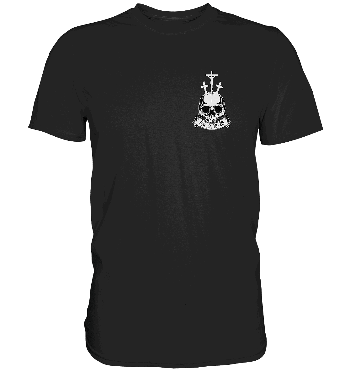 Gekreuzigt mit Christus – Galater 2,19–20 | Christliche Kleidung - Premium Shirt - Unisex-Shirts - Black - GfoitMa