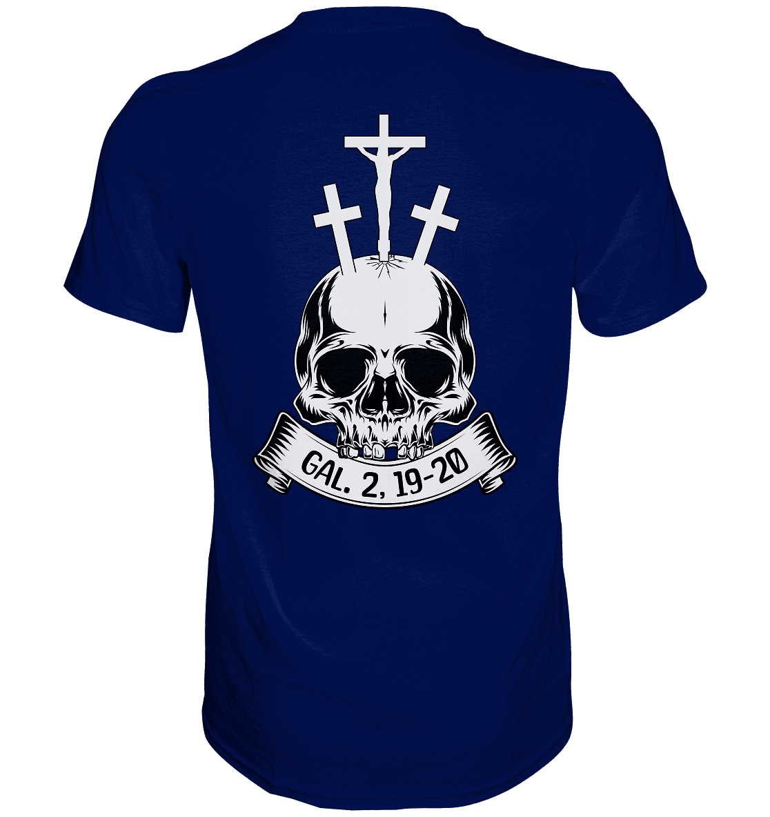 Gekreuzigt mit Christus – Galater 2,19–20 | Christliche Kleidung - Premium Shirt - Unisex-Shirts - Urban Navy - GfoitMa