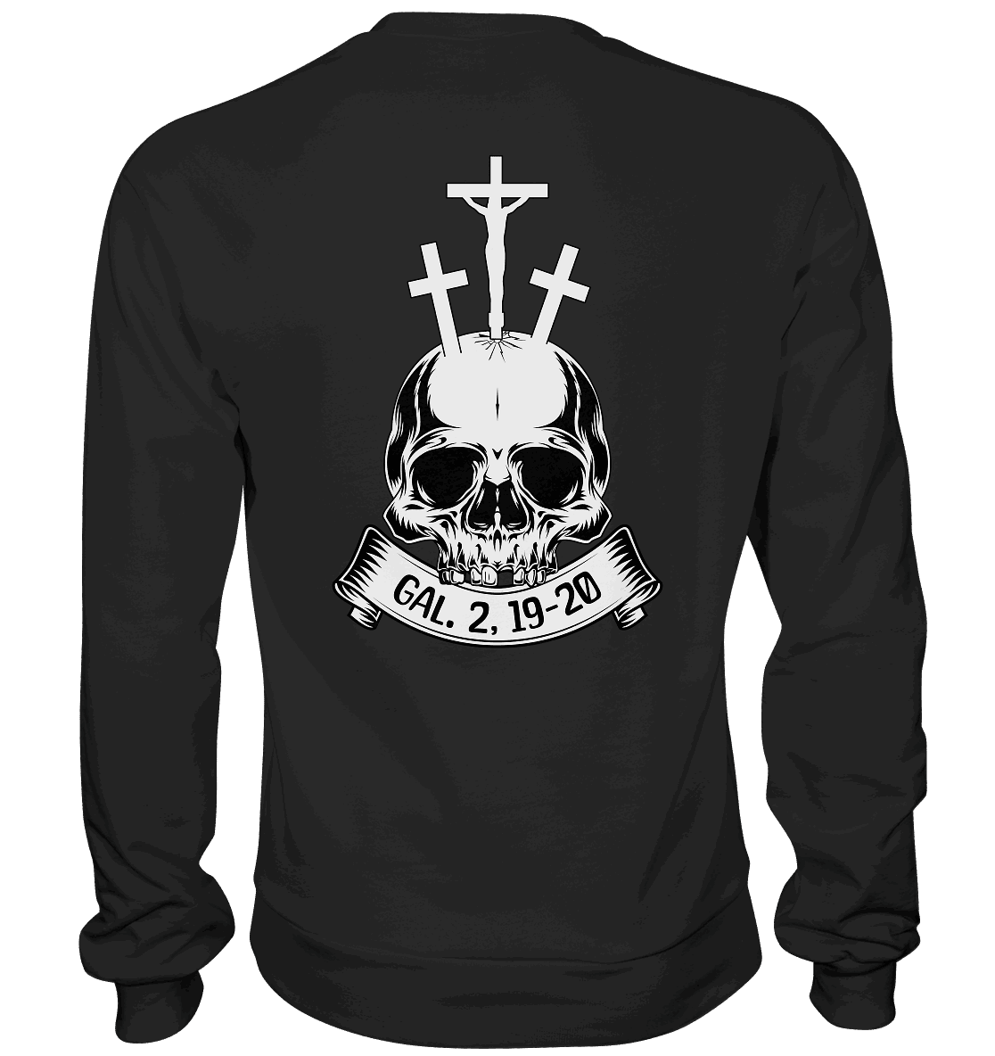 Gekreuzigt mit Christus – Galater 2,19–20 | Christliche Kleidung - Premium Sweatshirt - Sweatshirts - Black - GfoitMa