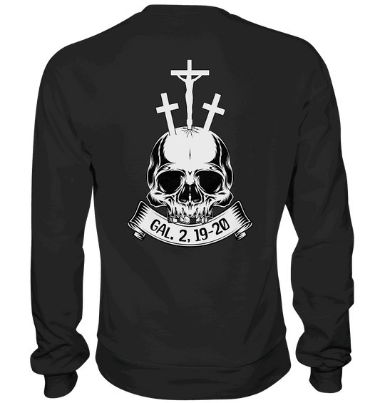 Gekreuzigt mit Christus – Galater 2,19–20 | Christliche Kleidung - Premium Sweatshirt - Sweatshirts - Black - GfoitMa