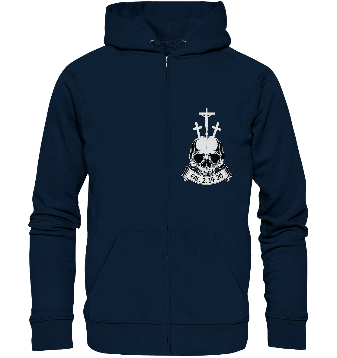 Gekreuzigt mit Christus – Galater 2,19–20 | Christliche Kleidung - Zipper - Jacken/ Zipper - Navy - GfoitMa