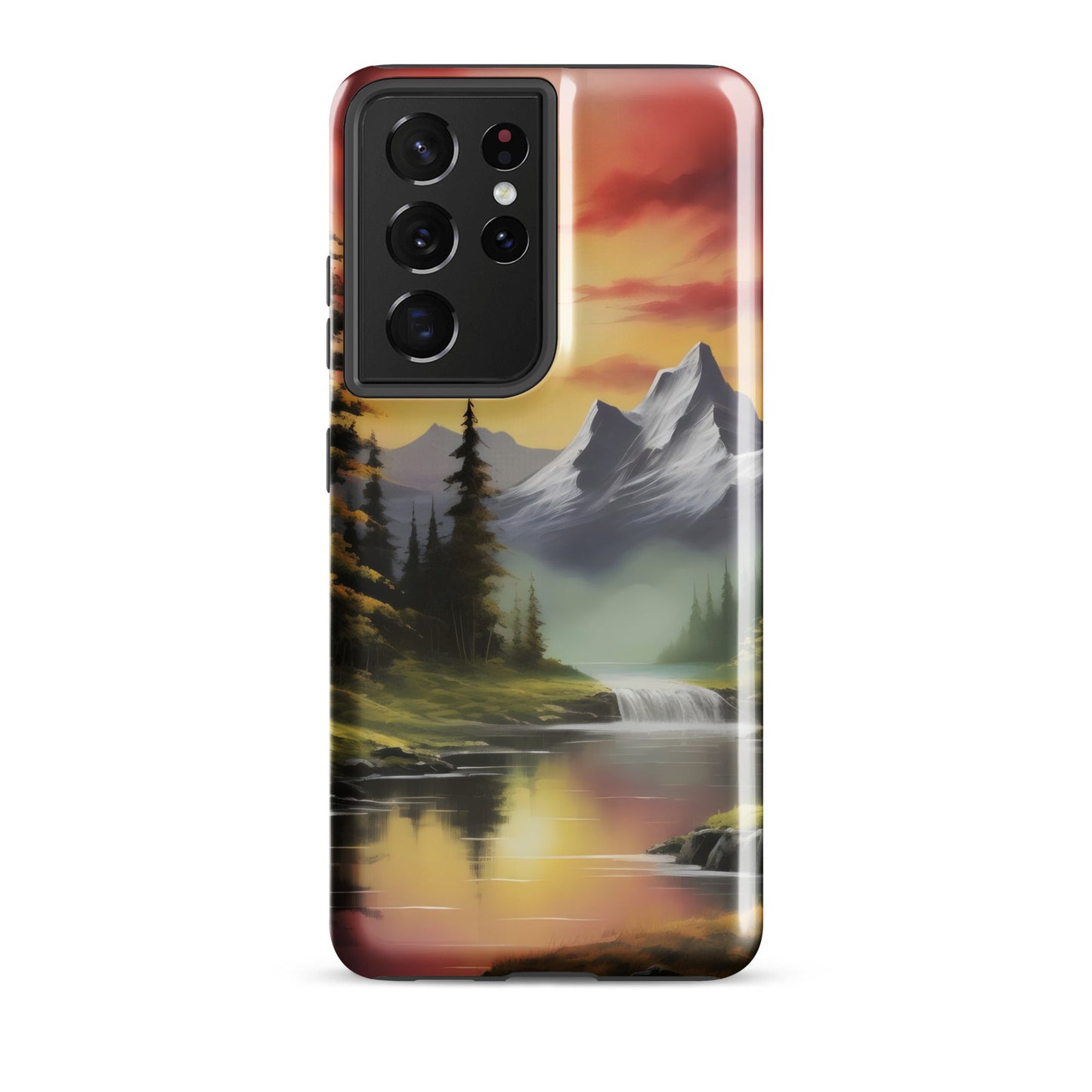 Gemalte Berglandschaft - Hardcase Samsung®-Hülle - Samsung Galaxy S21 Ultra - GfoitMa