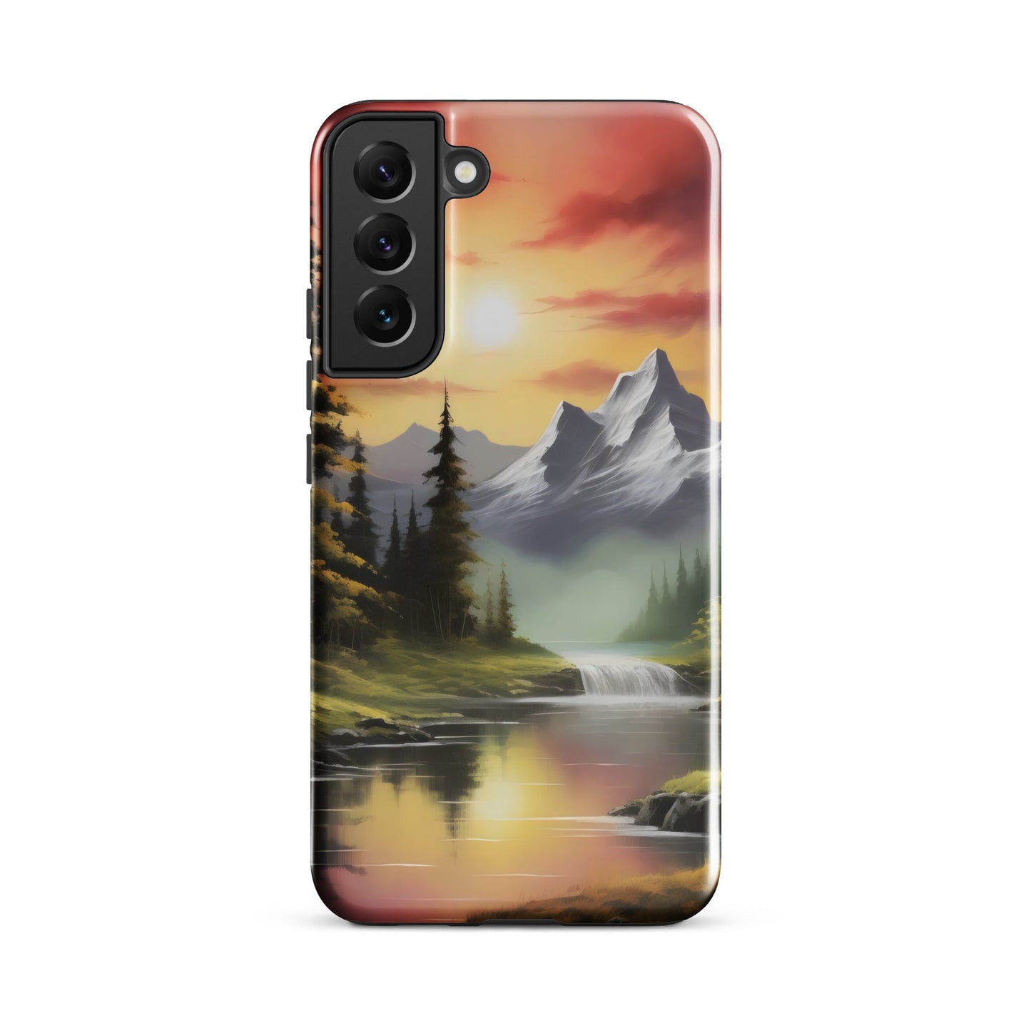 Gemalte Berglandschaft - Hardcase Samsung®-Hülle - Samsung Galaxy S22 Plus - GfoitMa