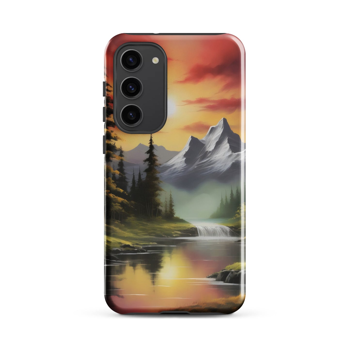 Gemalte Berglandschaft - Hardcase Samsung®-Hülle - Samsung Galaxy S23 Plus - GfoitMa