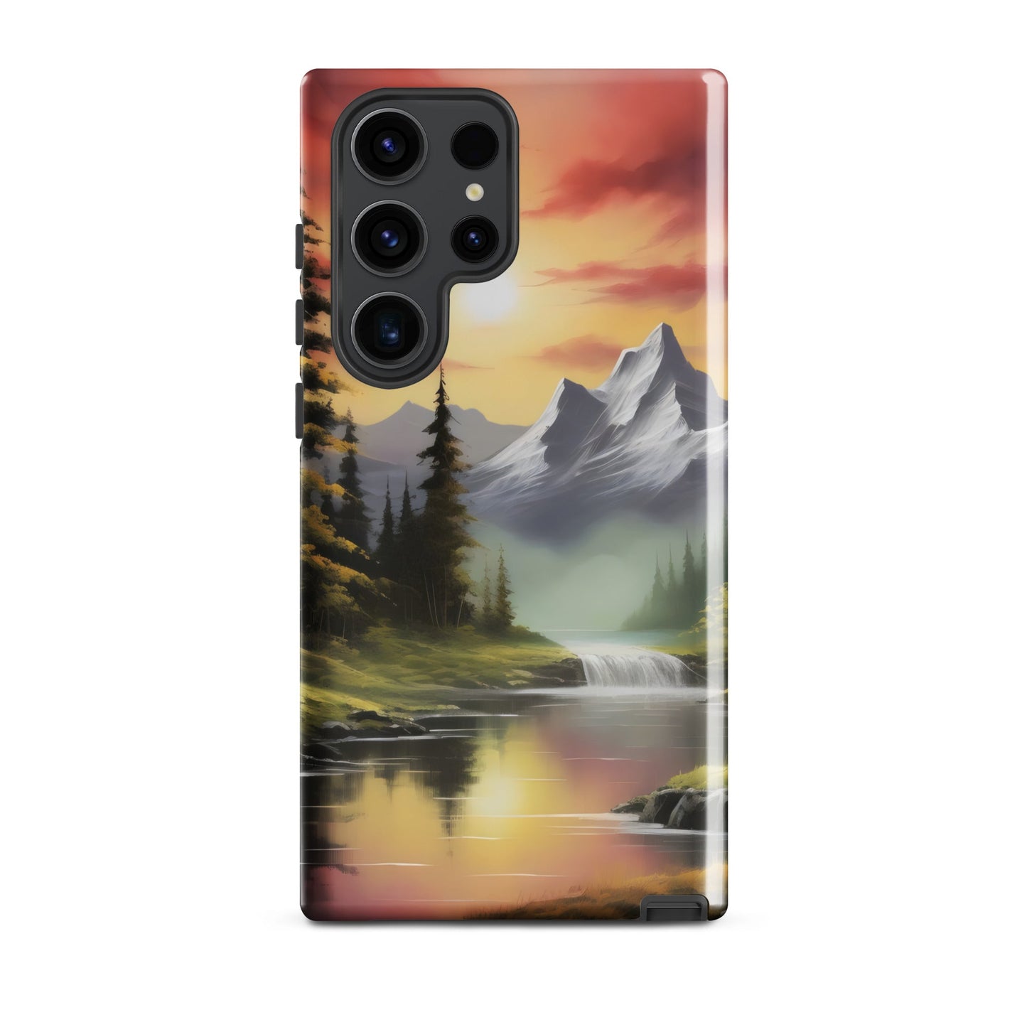 Gemalte Berglandschaft - Hardcase Samsung®-Hülle - Samsung Galaxy S23 Ultra - GfoitMa