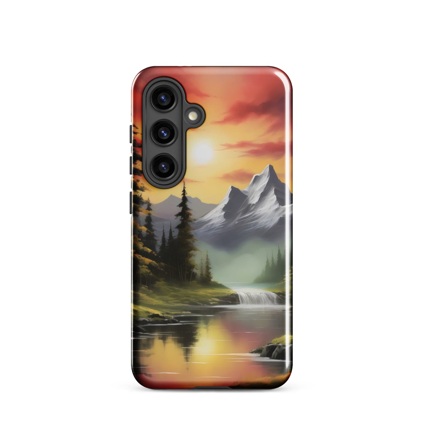 Gemalte Berglandschaft - Hardcase Samsung®-Hülle - Samsung Galaxy S24 - GfoitMa