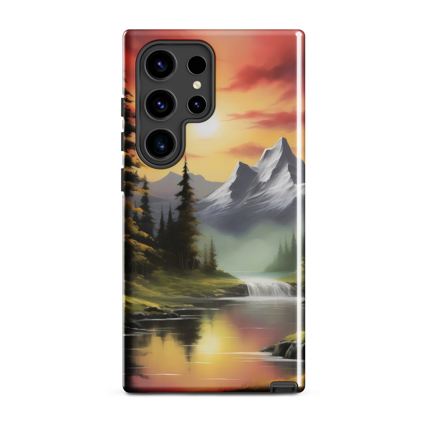 Gemalte Berglandschaft - Hardcase Samsung®-Hülle - Samsung Galaxy S24 Ultra - GfoitMa