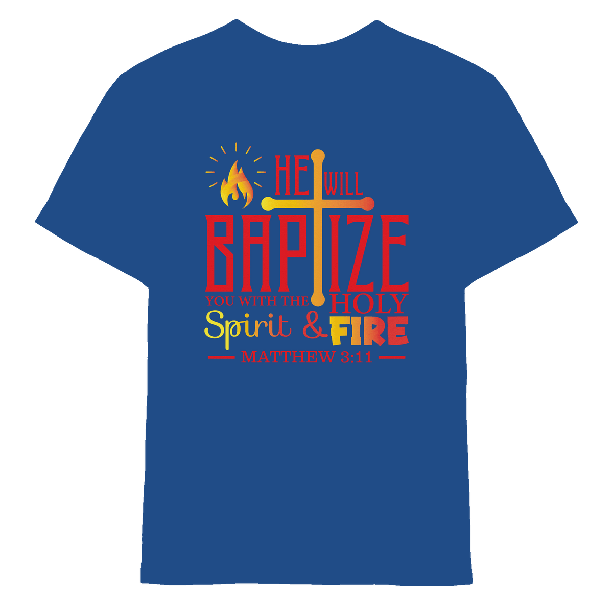 Getauft mit Geist und Feuer – Matthäus 3,11 | Christliches Design - Kids Premium Shirt - Kids & Babys - Royal Blue - GfoitMa