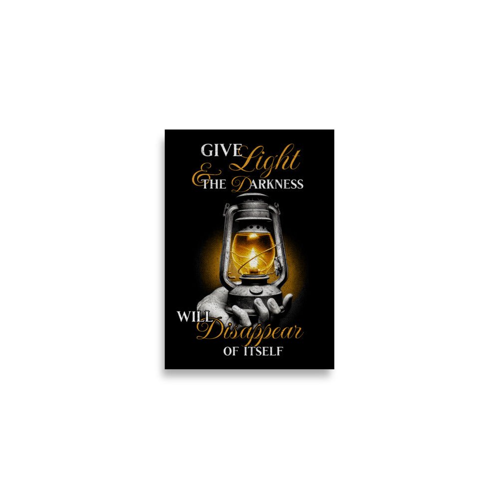 Gib Licht – und die Dunkelheit weicht - Christliches Poster - A2 (16.5″×23.3″) - GfoitMa