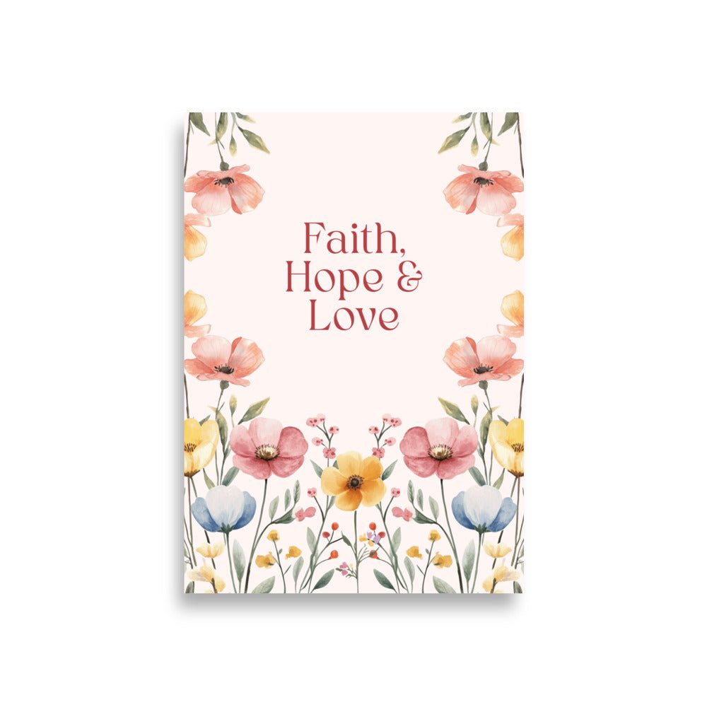 Glaube, Hoffnung & Liebe - Poster - A1 (23.3″×33.1″) - GfoitMa