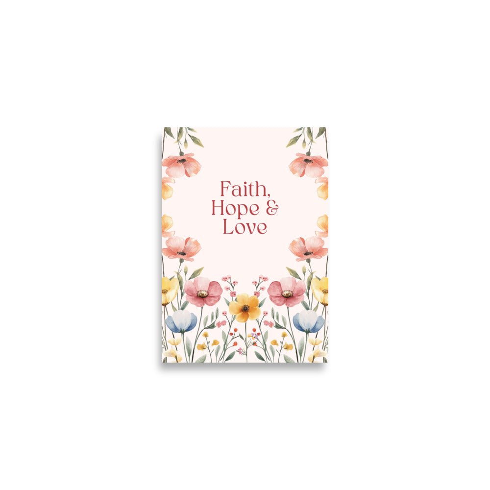 Glaube, Hoffnung & Liebe - Poster - A2 (16.5″×23.3″) - GfoitMa