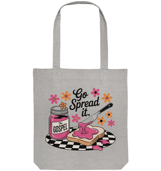 Go Spread It – The Gospel | Christliche Produkte - Organic Tote-Bag - Taschen - Heather Grey - GfoitMa
