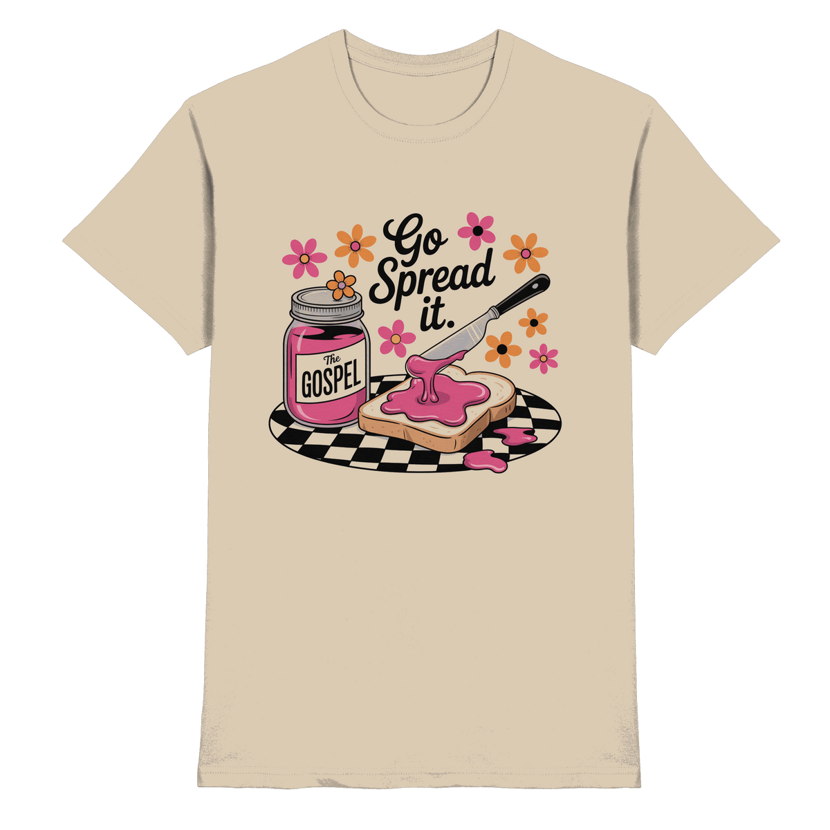 Go Spread It – The Gospel | Christliche Produkte - Premium Shirt - Unisex-Shirts - Sand - GfoitMa