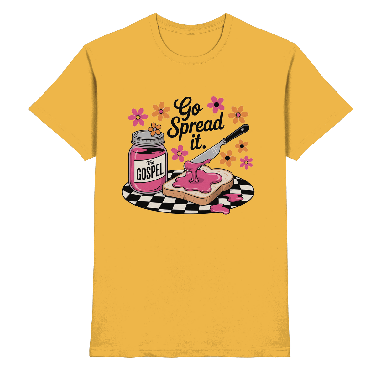 Go Spread It – The Gospel | Christliche Produkte - Premium Shirt - Unisex-Shirts - Gold - GfoitMa