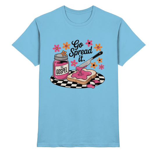 Go Spread It – The Gospel | Christliche Produkte - Premium Shirt - Unisex-Shirts - Sky Blue - GfoitMa