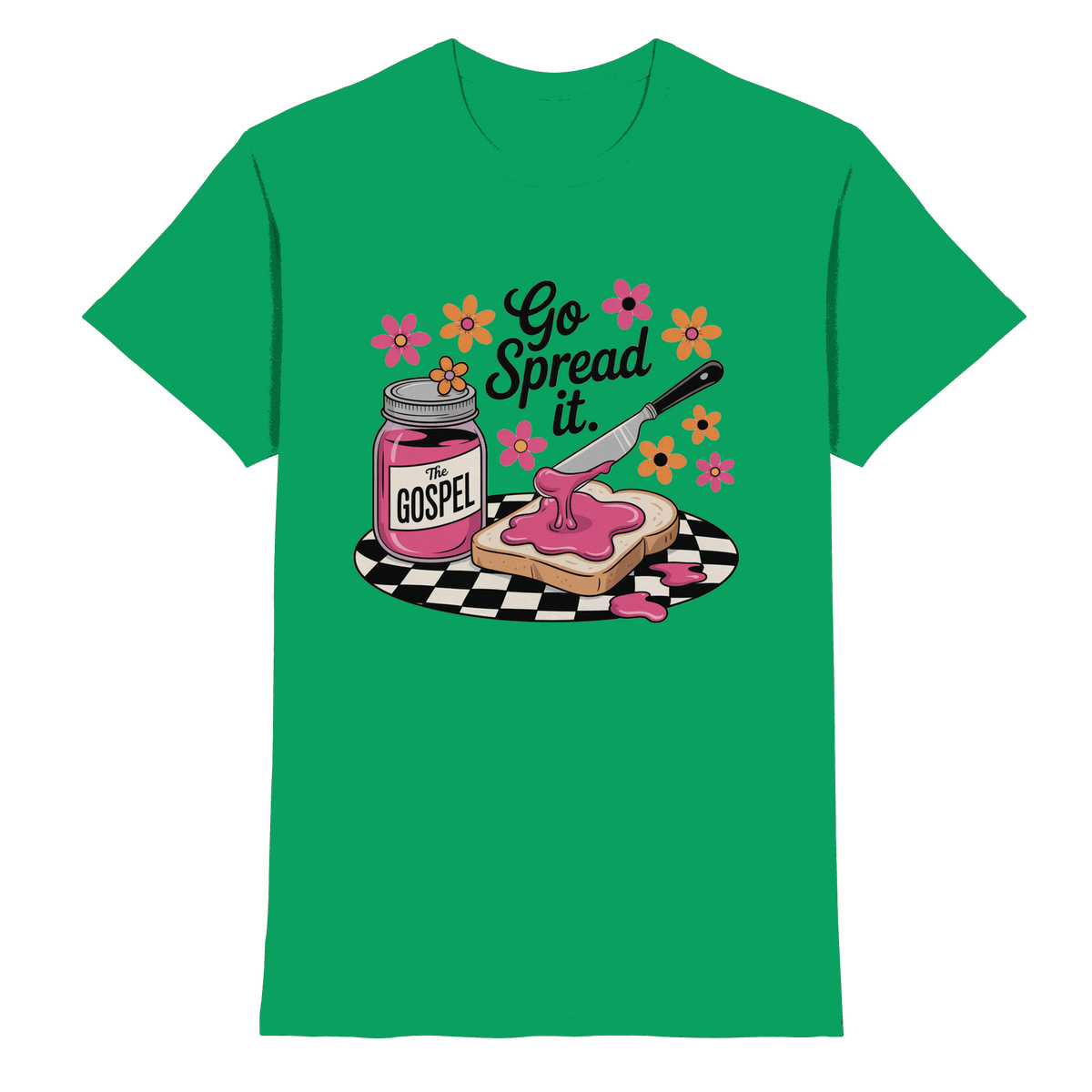 Go Spread It – The Gospel | Christliche Produkte - Premium Shirt - Unisex-Shirts - Kelly Green - GfoitMa