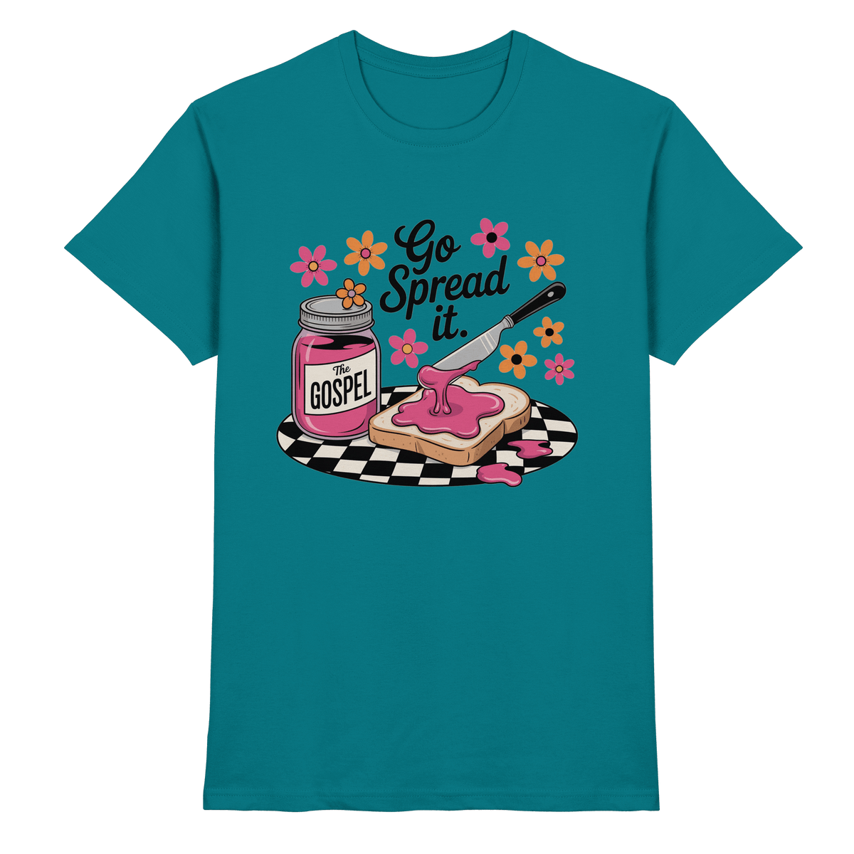 Go Spread It – The Gospel | Christliche Produkte - Premium Shirt - Unisex-Shirts - Diva Blue - GfoitMa