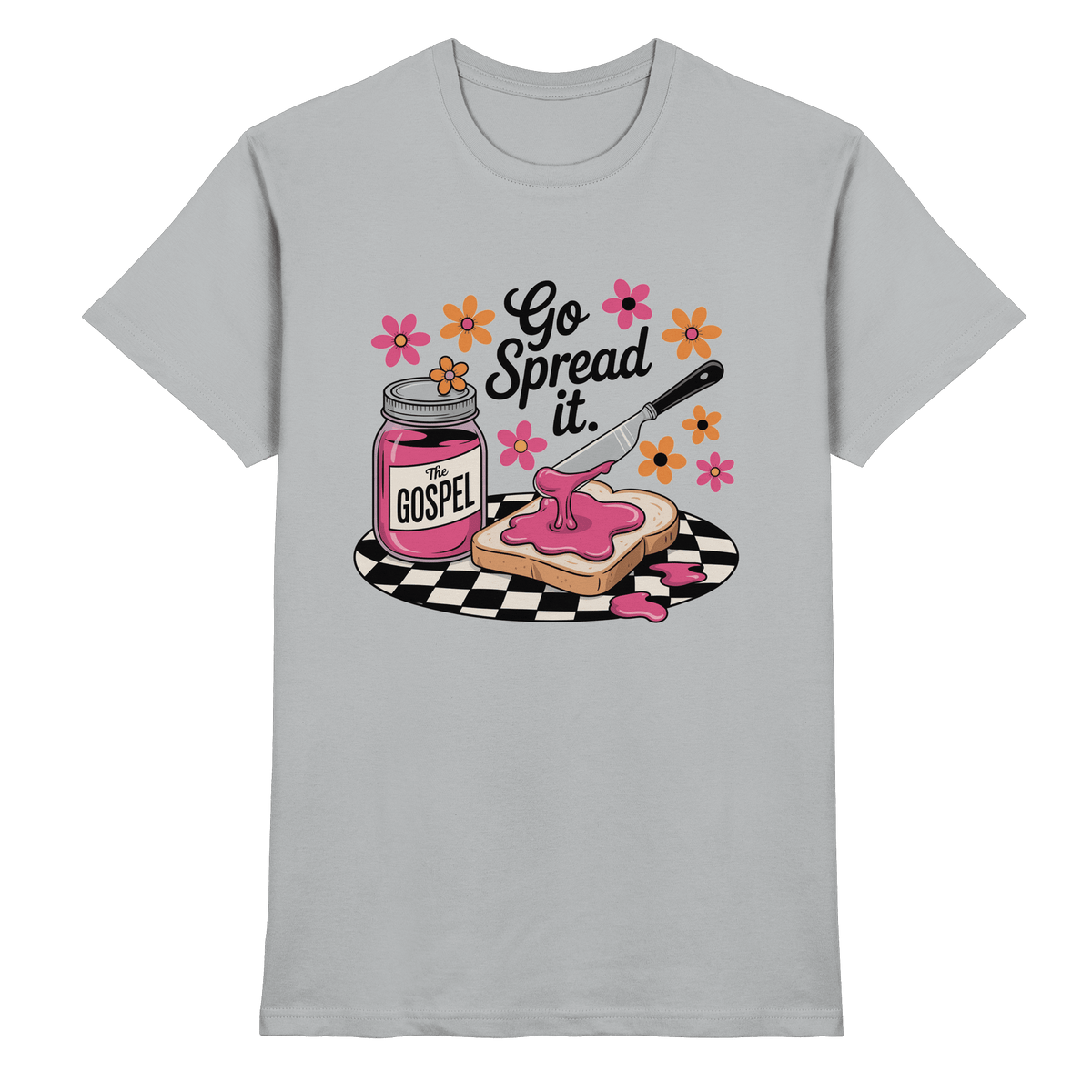 Go Spread It – The Gospel | Christliche Produkte - Premium Shirt - Unisex-Shirts - Pacific Grey - GfoitMa