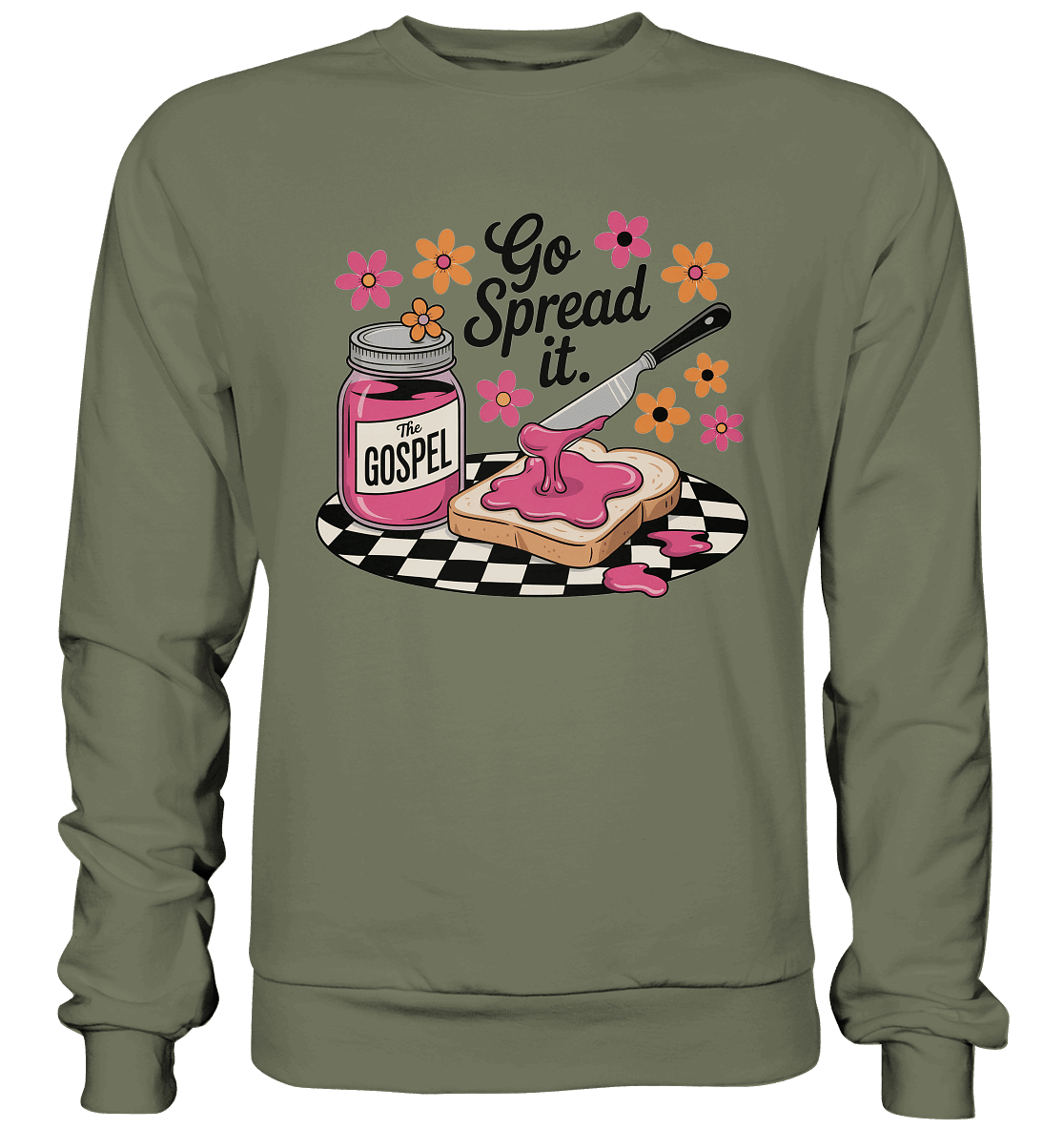 Go Spread It – The Gospel | Christliche Produkte - Premium Sweatshirt - Sweatshirts - Classic Olive - GfoitMa