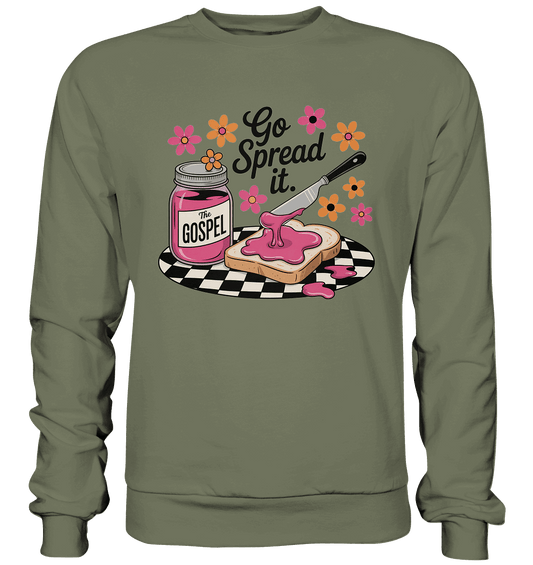 Go Spread It – The Gospel | Christliche Produkte - Premium Sweatshirt - Sweatshirts - Classic Olive - GfoitMa