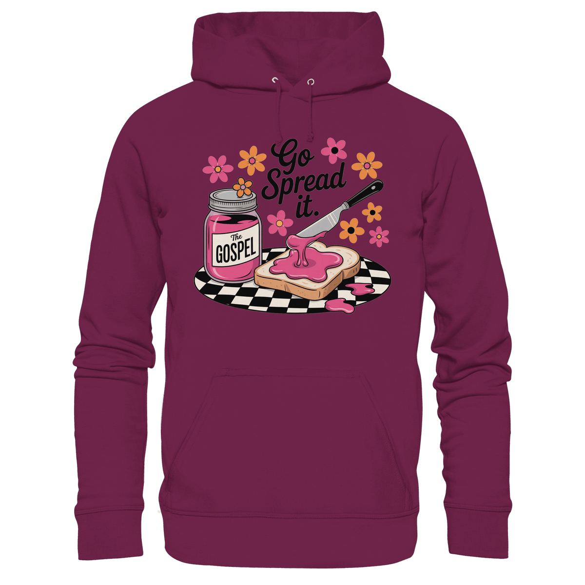 Go Spread It – The Gospel | Christliche Produkte - Premium Unisex Hoodie - Hoodies - Burgund - GfoitMa