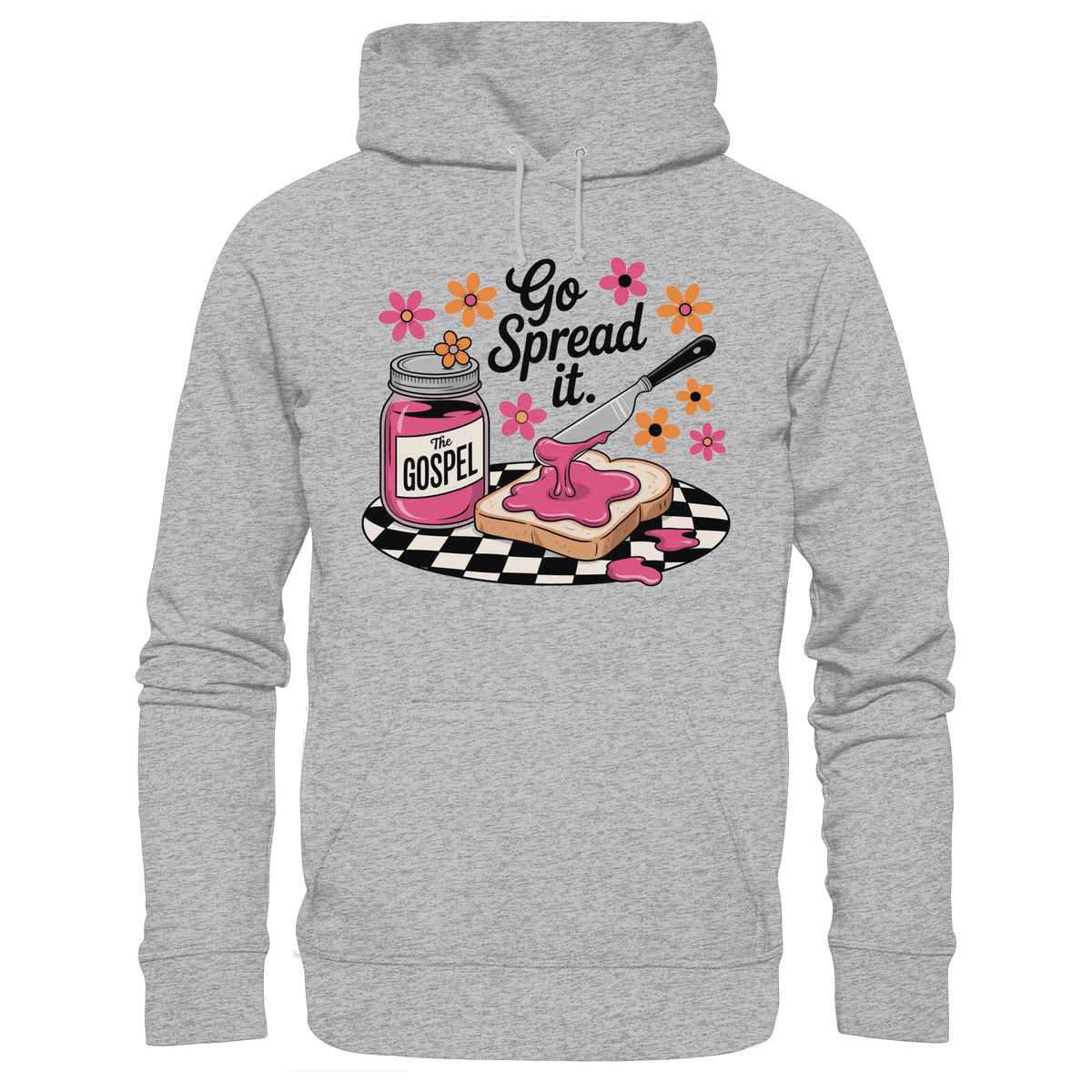 Go Spread It – The Gospel | Christliche Produkte - Premium Unisex Hoodie - Hoodies - Heather Grey (meliert) - GfoitMa