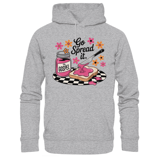 Go Spread It – The Gospel | Christliche Produkte - Premium Unisex Hoodie - Hoodies - Heather Grey (meliert) - GfoitMa