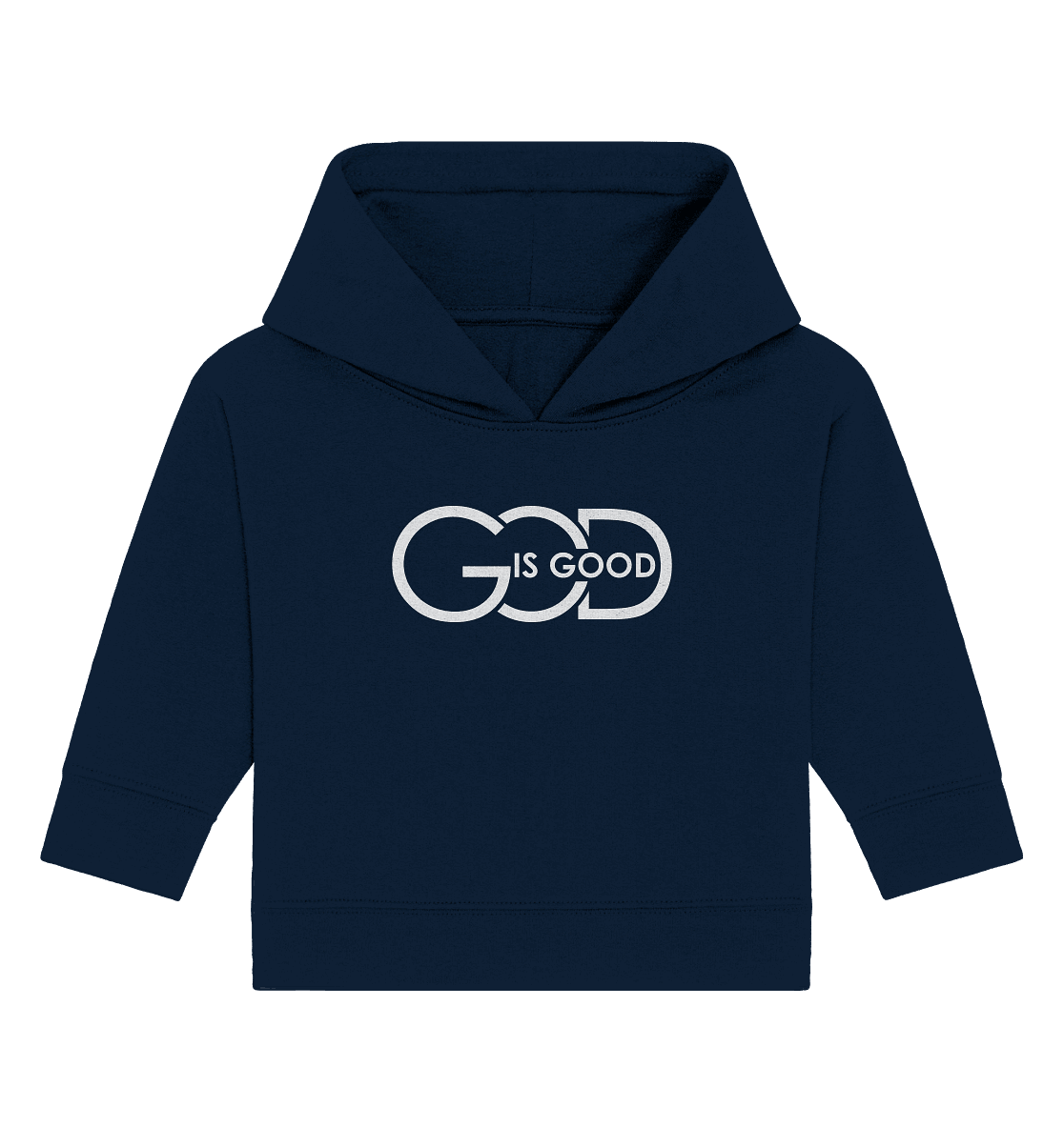 God is Good | Christliche Kleidung - Baby Organic Hoodie - Kids & Babys - French Navy - GfoitMa