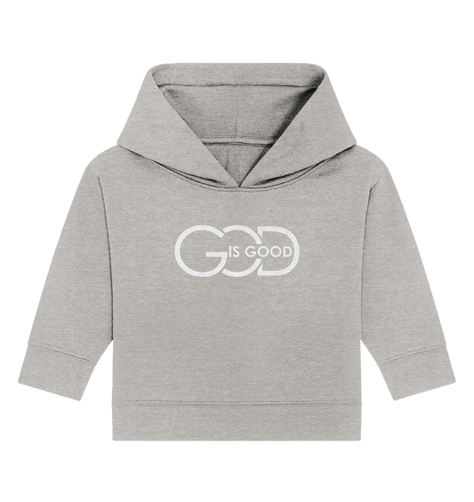 God is Good | Christliche Kleidung - Baby Organic Hoodie - Kids & Babys - Heather Grey - GfoitMa