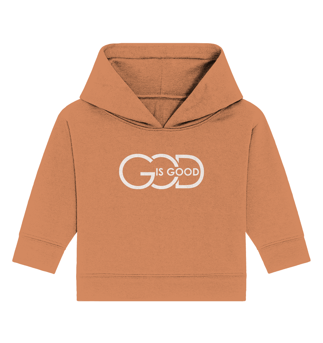 God is Good | Christliche Kleidung - Baby Organic Hoodie - Kids & Babys - Volcano Stone - GfoitMa