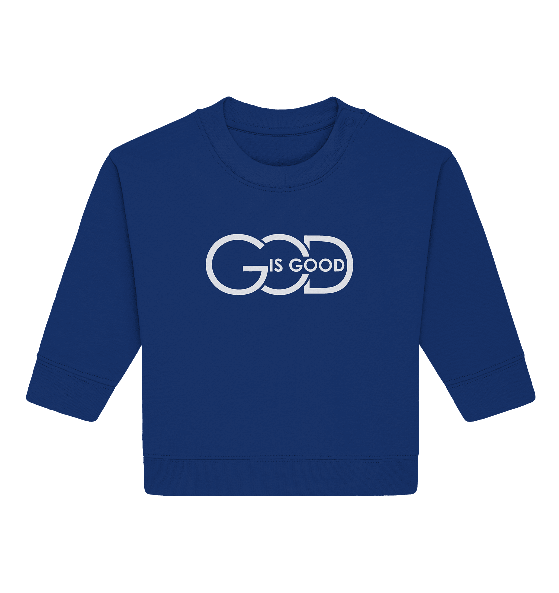 God is Good | Christliche Kleidung - Baby Organic Sweatshirt - Kids & Babys - Majorelle Blue - GfoitMa