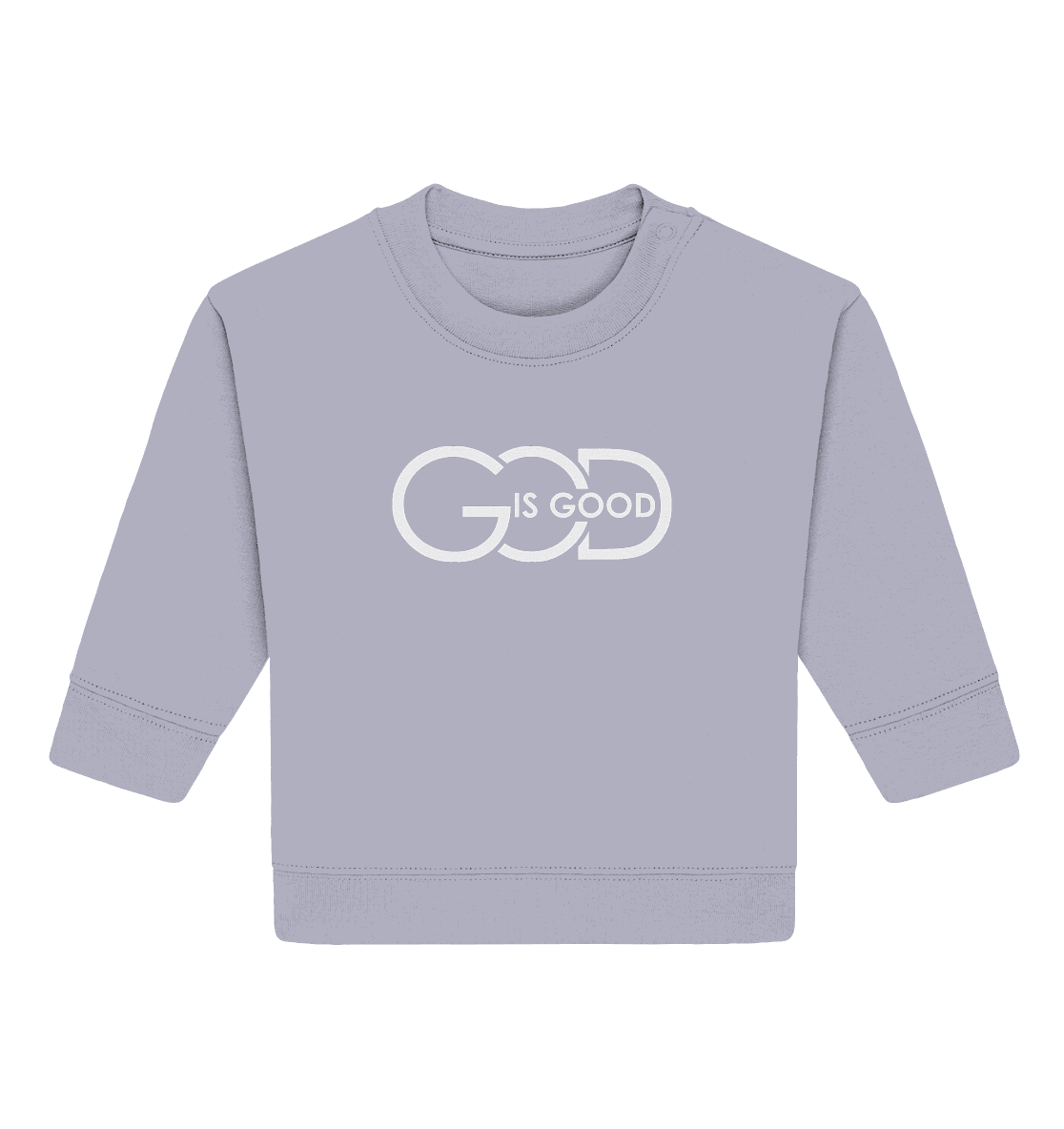 God is Good | Christliche Kleidung - Baby Organic Sweatshirt - Kids & Babys - Serene Blue - GfoitMa