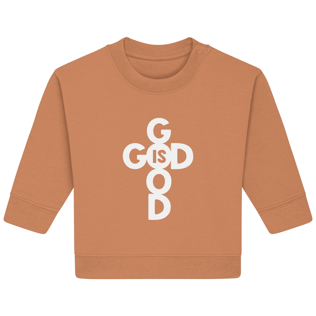 God is Good | Christliche Kleidung & Geschenke im Kreuz-Design - Baby Organic Sweatshirt - Kids & Babys - French Navy - GfoitMa