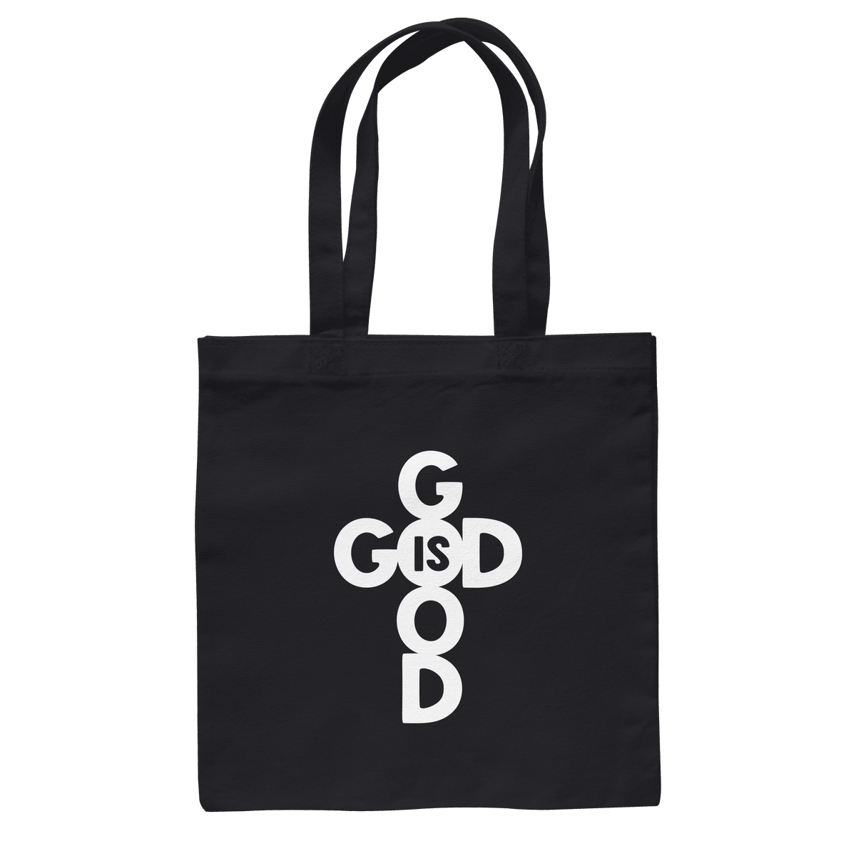 God is Good | Christliche Kleidung & Geschenke im Kreuz-Design - Baumwolltasche - Taschen - Black - GfoitMa