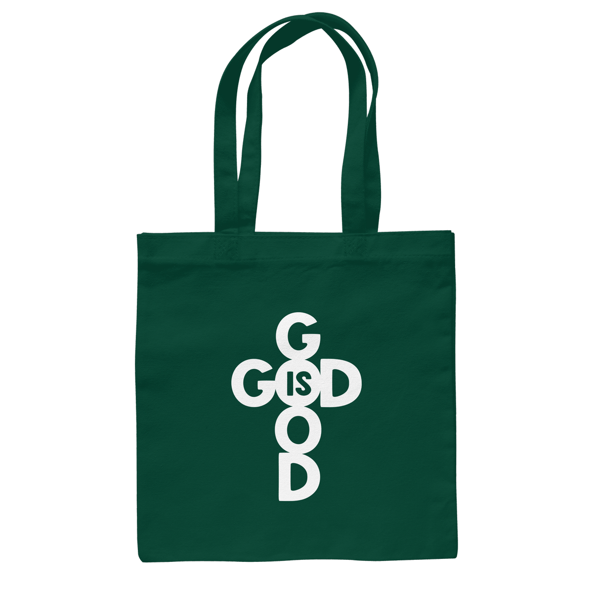 God is Good | Christliche Kleidung & Geschenke im Kreuz-Design - Baumwolltasche - Taschen - Bottle Green - GfoitMa