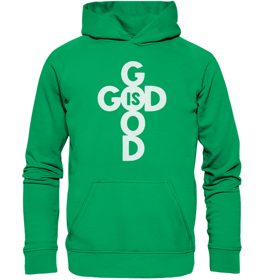 God is Good | Christliche Kleidung & Geschenke im Kreuz-Design - Kids Premium Hoodie - Kids & Babys - Kelly Green - GfoitMa