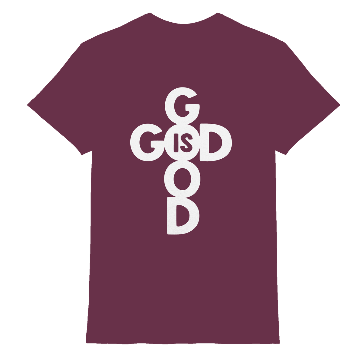 God is Good | Christliche Kleidung & Geschenke im Kreuz-Design - Premium Shirt - Unisex-Shirts - Chocolate - GfoitMa