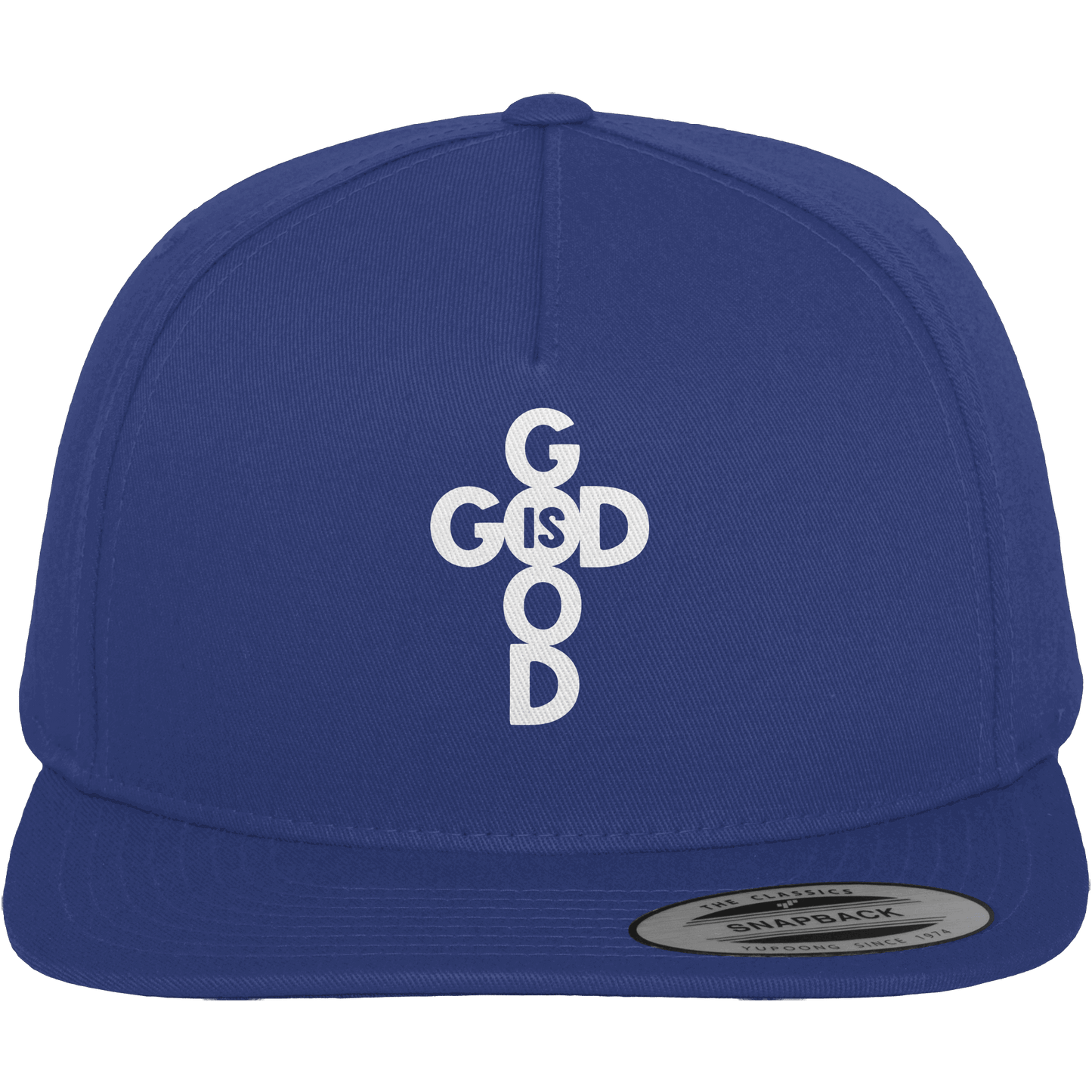 God is Good | Christliche Kleidung & Geschenke im Kreuz-Design - Premium Snapback - Kappen & Mützen - Royal / Green - GfoitMa