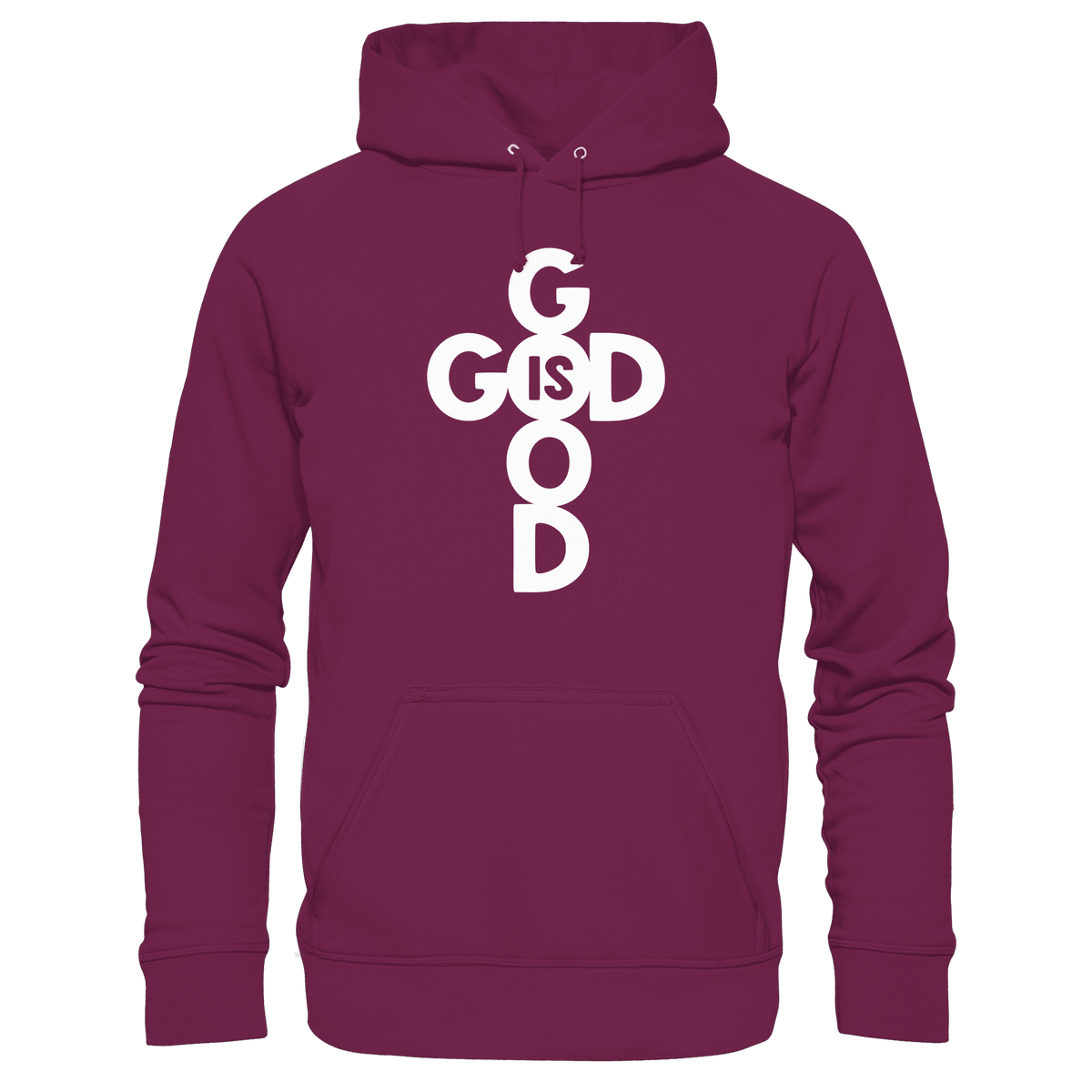 God is Good | Christliche Kleidung & Geschenke im Kreuz-Design - Premium Unisex Hoodie - Hoodies - Burgund - GfoitMa