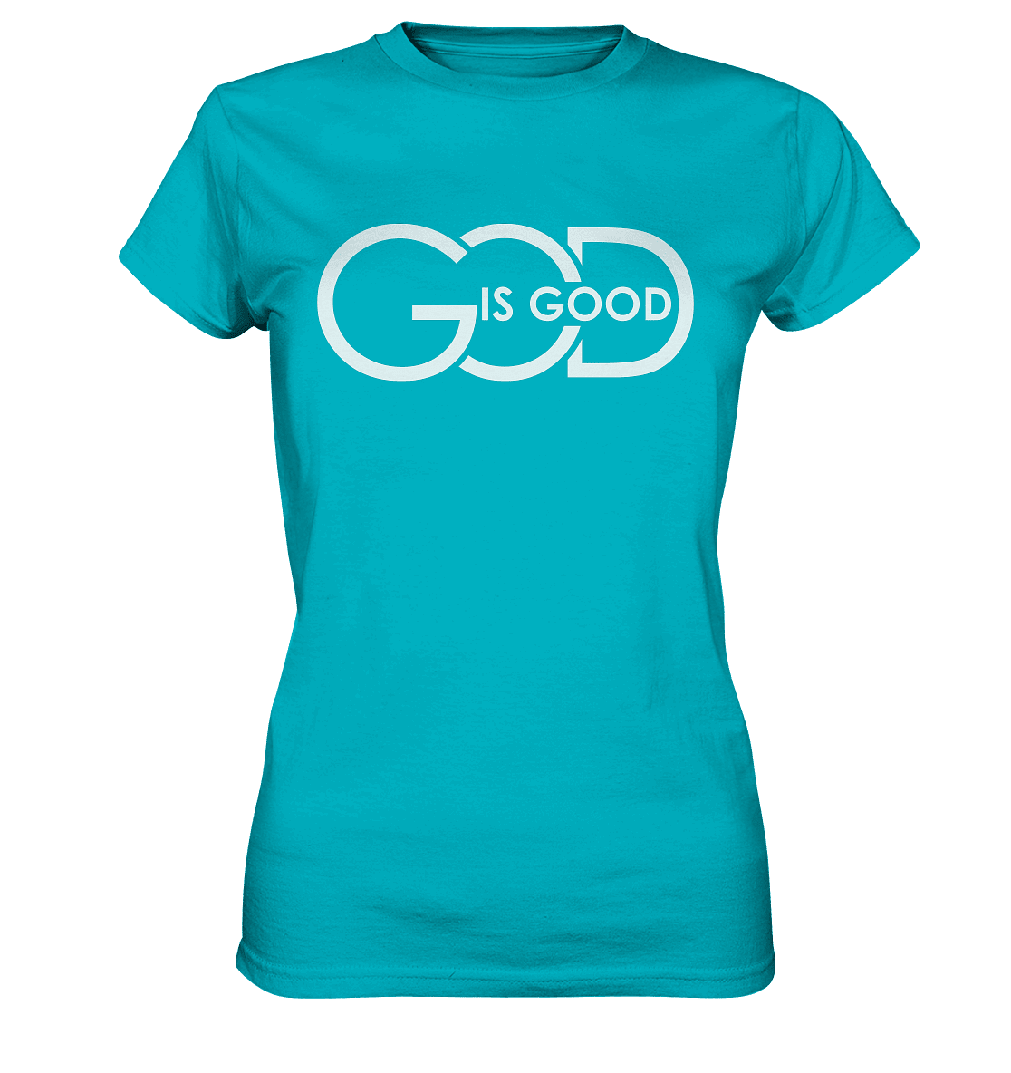God is Good | Christliche Kleidung - Ladies Premium Shirt - Lady-Shirts - Swimming Pool - GfoitMa