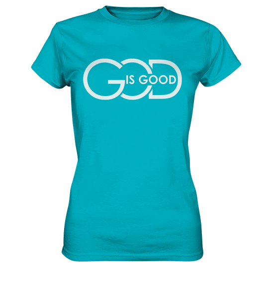 God is Good | Christliche Kleidung - Ladies Premium Shirt - Lady-Shirts - Swimming Pool - GfoitMa