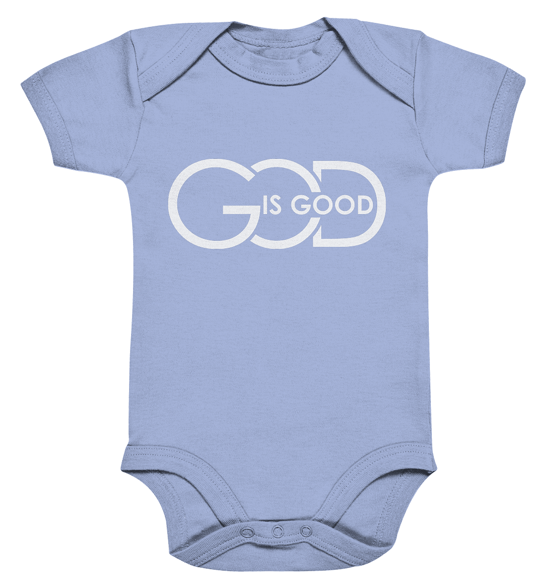 God is Good | Christliche Kleidung - Organic Baby Bodysuit - Kids & Babys - Dusty Blue - GfoitMa