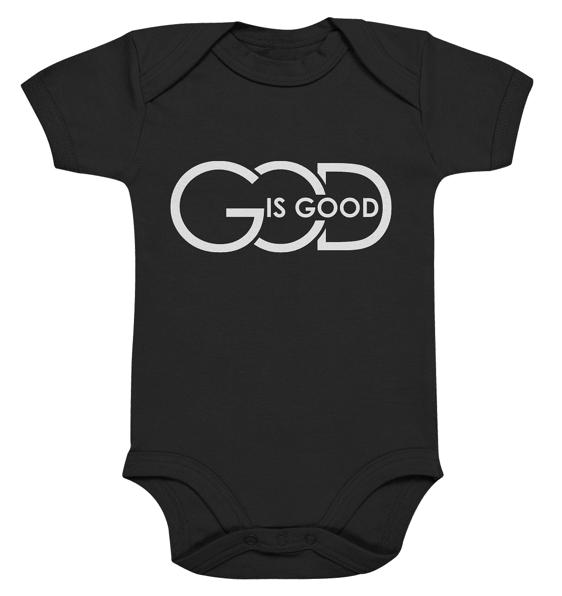 God is Good | Christliche Kleidung - Organic Baby Bodysuit - Kids & Babys - Black - GfoitMa
