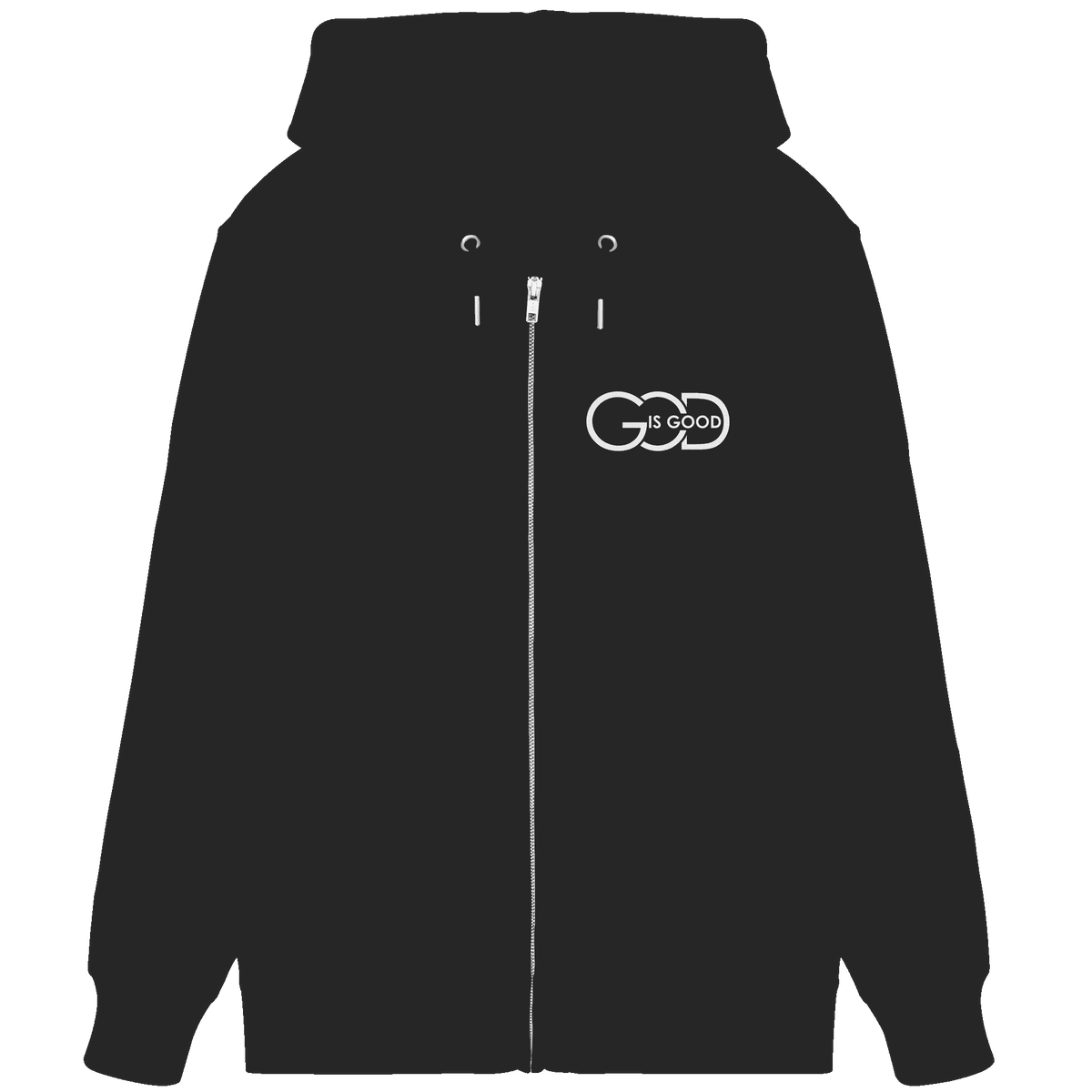 God is Good | Christliche Kleidung - Organic Zipper - Jacken/ Zipper - Black - GfoitMa