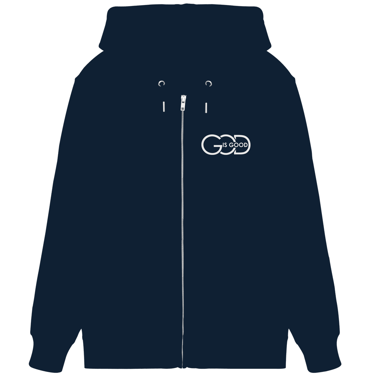 God is Good | Christliche Kleidung - Organic Zipper - Jacken/ Zipper - French Navy - GfoitMa