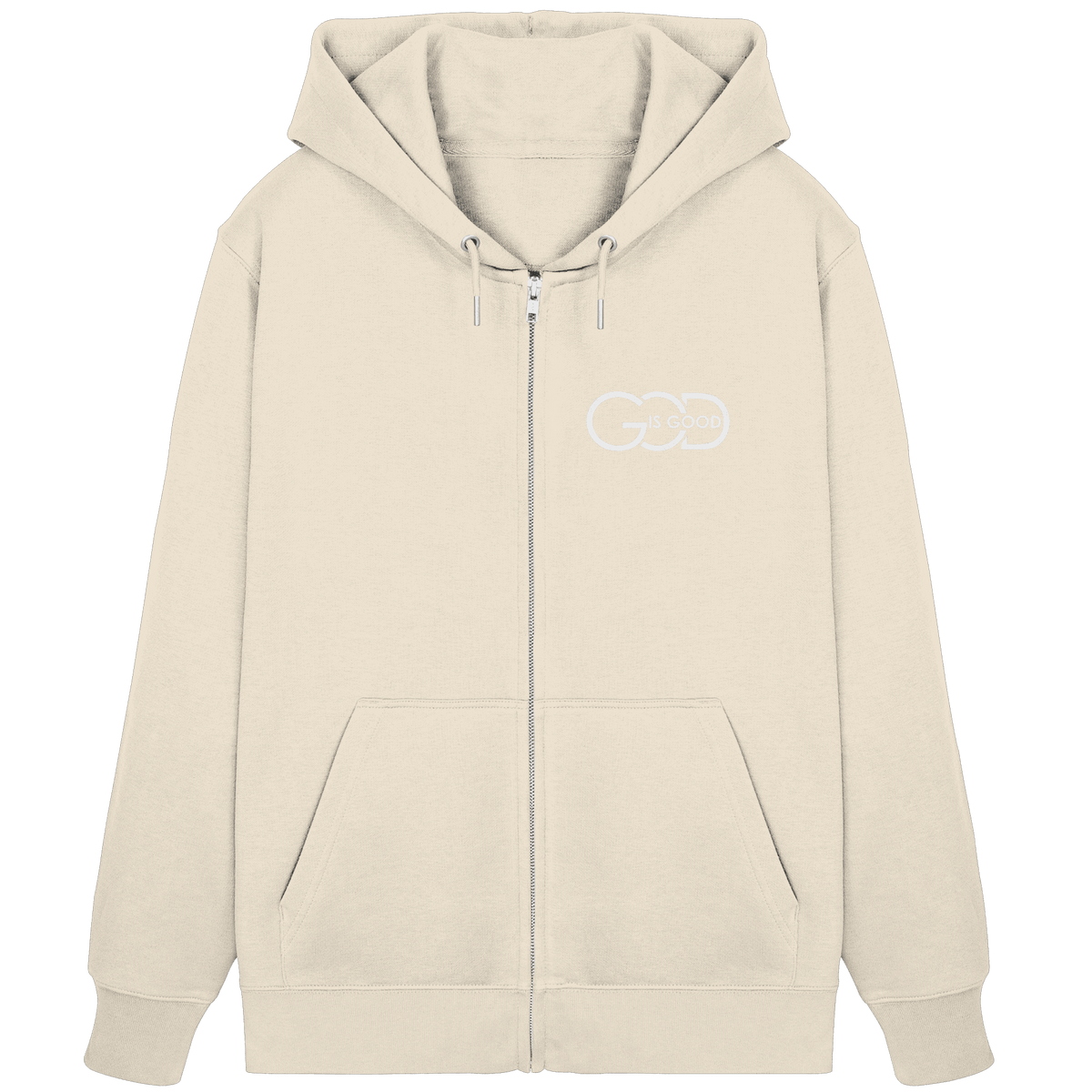 God is Good | Christliche Kleidung - Organic Zipper - Jacken/ Zipper - Natural Raw - GfoitMa