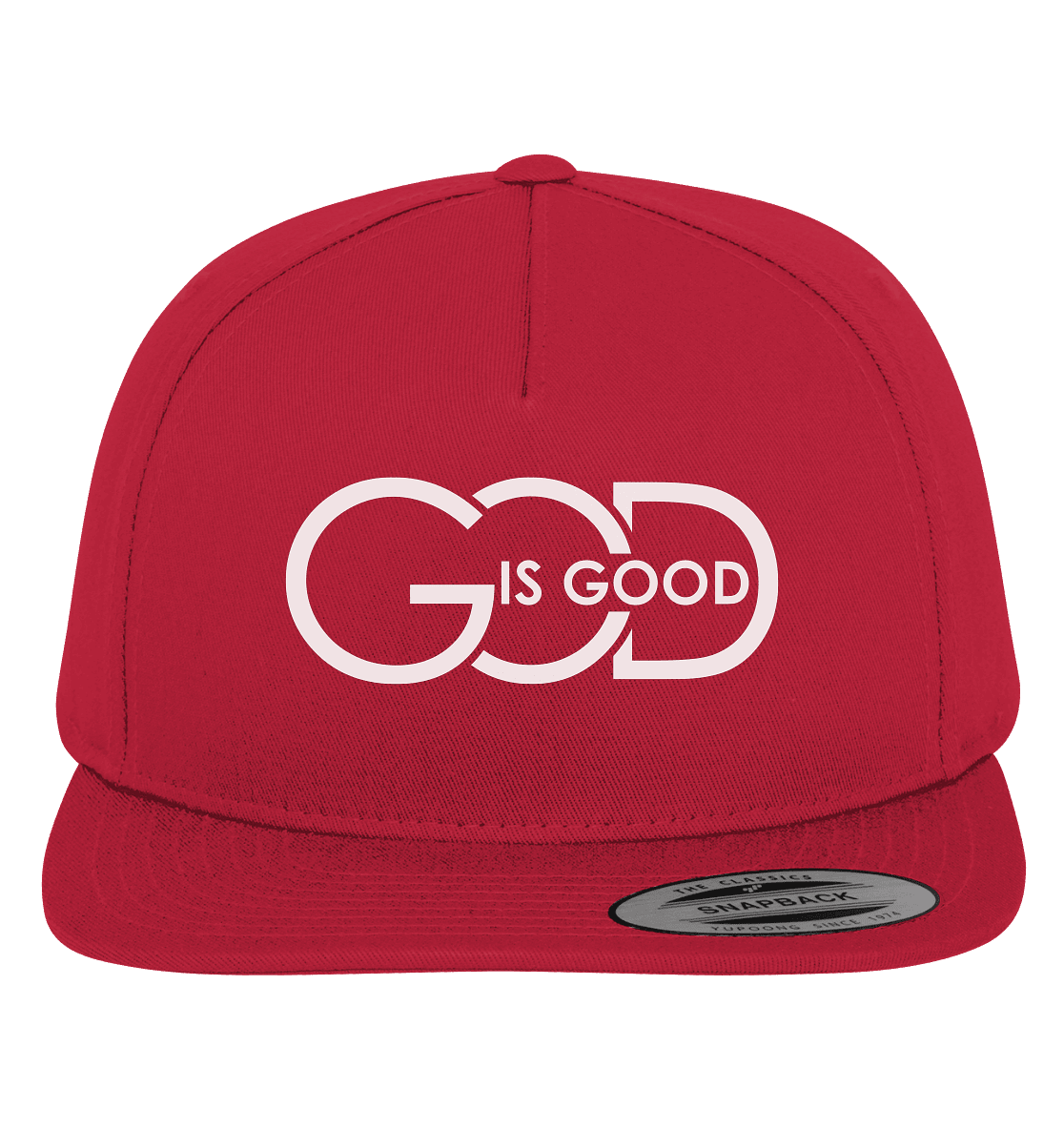 God is Good | Christliche Kleidung - Premium Snapback - Kappen & Mützen - Red / Green - GfoitMa