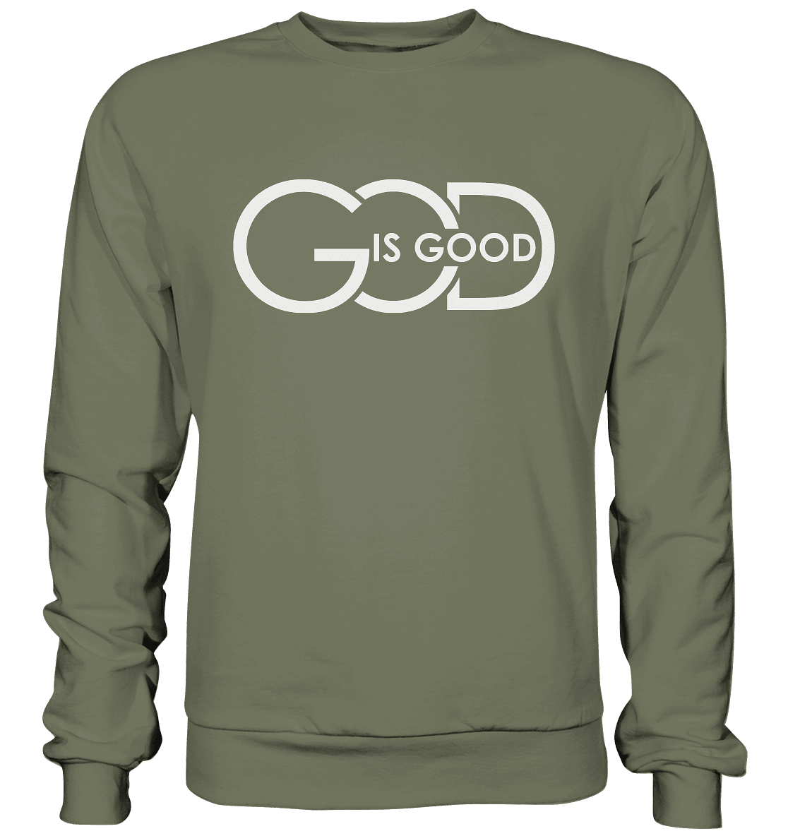 God is Good | Christliche Kleidung - Premium Sweatshirt - Sweatshirts - Classic Olive - GfoitMa
