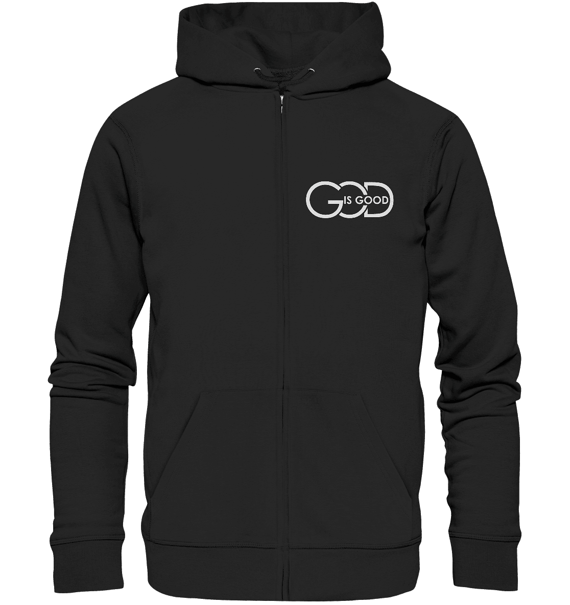 God is Good | Christliche Kleidung - Zipper - Jacken/ Zipper - Black Pure - GfoitMa