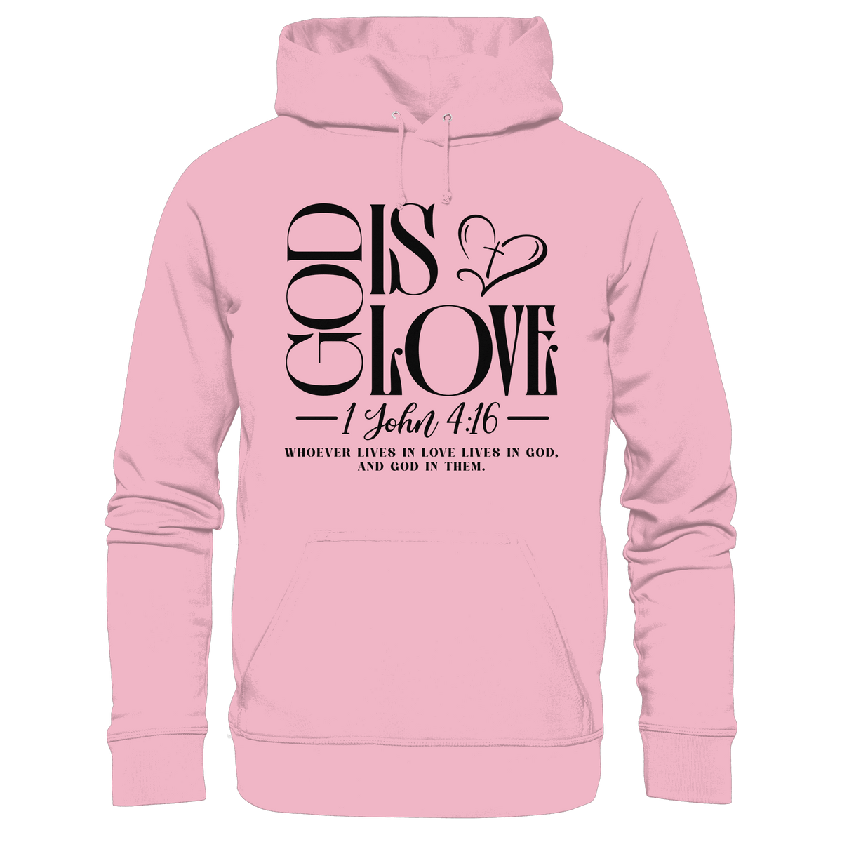 God Is Love – 1. John 4:16 | Ein Statement des Glaubens - Kids Premium Hoodie - Kids & Babys - Light Pink - GfoitMa
